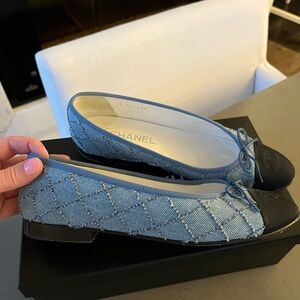 **sold Authentic Chanel denim flats